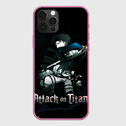 Чехол для iPhone 12 Pro Max Леви Аккерман Атака на титанов, цвет: 3D-малиновый