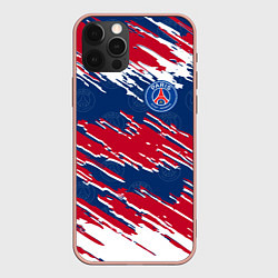 Чехол для iPhone 12 Pro Max ФК ПСЖ PARIS SAINT GERMAIN, цвет: 3D-светло-розовый