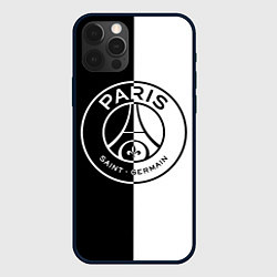 Чехол для iPhone 12 Pro Max ФК ПСЖ PSG BLACK & WHITE, цвет: 3D-черный