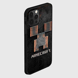 Чехол для iPhone 12 Pro Max MINECRAFT TEXTURE IRON, цвет: 3D-черный — фото 2