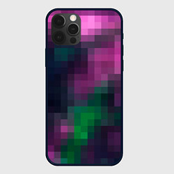Чехол для iPhone 12 Pro Max Разноцветный геометрический уз, цвет: 3D-черный