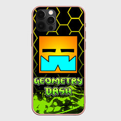 Чехол для iPhone 12 Pro Max Geometry Dash Классика, цвет: 3D-светло-розовый