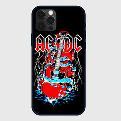 Чехол для iPhone 12 Pro Max ACDC гитара, цвет: 3D-черный
