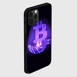Чехол для iPhone 12 Pro Max BITCOIN IN HAND БИТКОИН, цвет: 3D-черный — фото 2