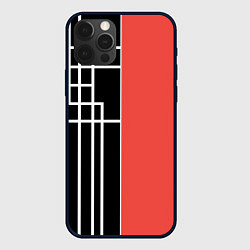 Чехол для iPhone 12 Pro Max Черный и коралловый арт деко, цвет: 3D-черный