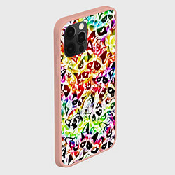 Чехол для iPhone 12 Pro Max Веселый узор из грустных котов, цвет: 3D-светло-розовый — фото 2