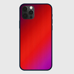 Чехол для iPhone 12 Pro Max Оранжево-фиолетовый градиент, цвет: 3D-черный