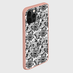 Чехол для iPhone 12 Pro Max Злые Гориллы - Паттерн, цвет: 3D-светло-розовый — фото 2