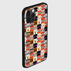 Чехол для iPhone 12 Pro Max MINECRAFT КУБИКИ ПЕРСОНАЖИ, цвет: 3D-черный — фото 2