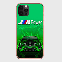 Чехол для iPhone 12 Pro Max BMW GREEN STYLE, цвет: 3D-светло-розовый