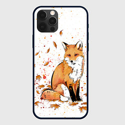 Чехол для iPhone 12 Pro Max ЛИСА В ЛИСТЬЯХ ОСЕННЕЕ НАСТРОЕНИЕ FOX IN THE FORES, цвет: 3D-черный