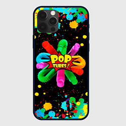 Чехол для iPhone 12 Pro Max Pop Tubes, поп трубка pop it, цвет: 3D-черный