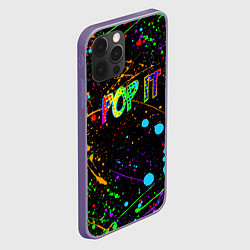 Чехол для iPhone 12 Pro Max POP IT CRAZY BRUSHES ПОП ИТ БРЫЗГИ КРАСОК, цвет: 3D-серый — фото 2