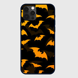 Чехол для iPhone 12 Pro Max ЛЕТУЧИЕ МЫШИ НОЧЬ ХЕЛЛОУИН HALLOWEEN NIGHT BATS, цвет: 3D-черный