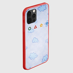 Чехол для iPhone 12 Pro Max Ojingeo geim - Облака, цвет: 3D-красный — фото 2