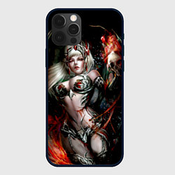 Чехол для iPhone 12 Pro Max Ведьма с красными глазами, цвет: 3D-черный