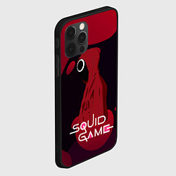 Чехол для iPhone 12 Pro Max Игра в кальмара Red Black, цвет: 3D-черный — фото 2
