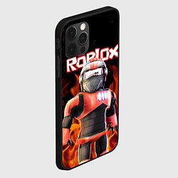 Чехол для iPhone 12 Pro Max ROBLOX FIRE РОБЛОКС ОГОНЬ ПОЖАРНЫЙ, цвет: 3D-черный — фото 2