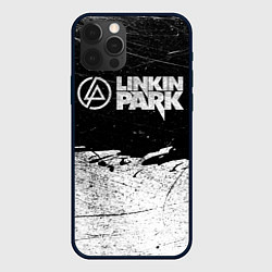 Чехол для iPhone 12 Pro Max Линкин Парк Лого Рок ЧБ Linkin Park Rock, цвет: 3D-черный