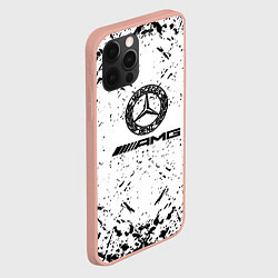 Чехол для iPhone 12 Pro Max Mercedes брызги красок,, цвет: 3D-светло-розовый — фото 2