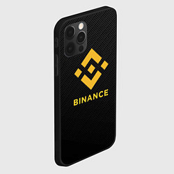 Чехол для iPhone 12 Pro Max БИНАНС ЛОГО CARBON BINANCE LOGO, цвет: 3D-черный — фото 2