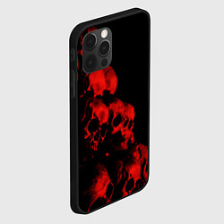 Чехол для iPhone 12 Pro Max Черепа свалка, цвет: 3D-черный — фото 2