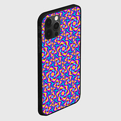 Чехол для iPhone 12 Pro Max Красочный фон с цветами, цвет: 3D-черный — фото 2