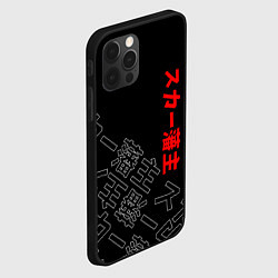 Чехол для iPhone 12 Pro Max SCARLXRD JAPAN STYLE ИЕРОГЛИФЫ, цвет: 3D-черный — фото 2