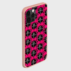 Чехол для iPhone 12 Pro Max Игра в кальмара: Охранники, цвет: 3D-светло-розовый — фото 2