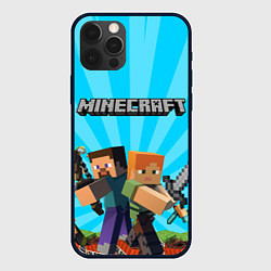 Чехол для iPhone 12 Pro Max МАЙНКРАФТ ГЕРОИ ИГРЫ MINECRAFT, цвет: 3D-черный