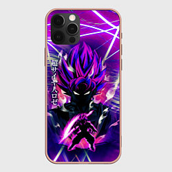 Чехол для iPhone 12 Pro Max Гоку Блек Anime Dragon Ball Super Saiyan, цвет: 3D-светло-розовый