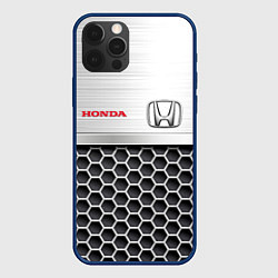 Чехол для iPhone 12 Pro Max HONDA Стальная решетка, цвет: 3D-тёмно-синий
