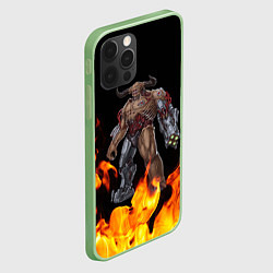 Чехол для iPhone 12 Pro Max CYBER DEMON КИБЕР ДЕМОН спина, цвет: 3D-салатовый — фото 2