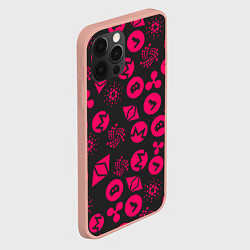 Чехол для iPhone 12 Pro Max КРИПТОВАЛЮТЫ CRYPTO КРИПТА НЕОН, цвет: 3D-светло-розовый — фото 2