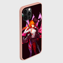 Чехол для iPhone 12 Pro Max Вооруженная Аска Ленгли с мечом, цвет: 3D-светло-розовый — фото 2