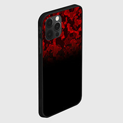 Чехол для iPhone 12 Pro Max BLACK RED CAMO RED MILLITARY, цвет: 3D-черный — фото 2