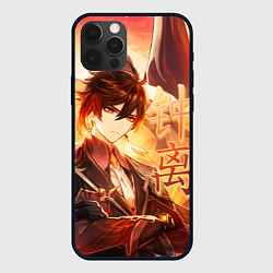 Чехол для iPhone 12 Pro Max Genshin Impact: Zhongli, цвет: 3D-черный