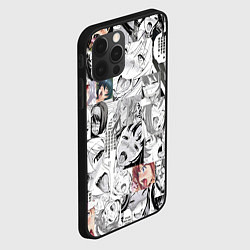 Чехол для iPhone 12 Pro Max AHEGAO фон из девочек, цвет: 3D-черный — фото 2