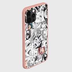Чехол для iPhone 12 Pro Max AHEGAO фон из девочек, цвет: 3D-светло-розовый — фото 2