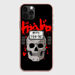 Чехол для iPhone 12 Pro Max Дорохедоро - маска Эбису, цвет: 3D-светло-розовый