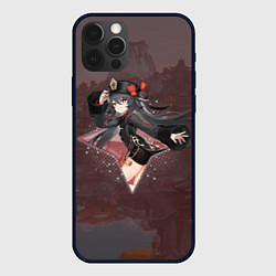 Чехол для iPhone 12 Pro Max Ху Тао в примогеме Genshin Impact, цвет: 3D-черный