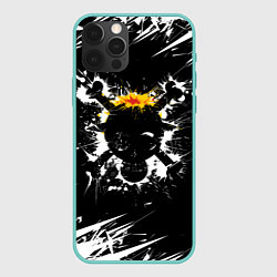 Чехол для iPhone 12 Pro Max ONE PIECE ВАН ПИС ПИРАТЫ, БРЫЗГИ КРАСОК, цвет: 3D-мятный