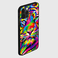 Чехол для iPhone 12 Pro Max Тигр в стиле поп-арт, цвет: 3D-черный — фото 2