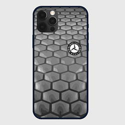 Чехол для iPhone 12 Pro Max Mercedes-Benz pattern, цвет: 3D-черный