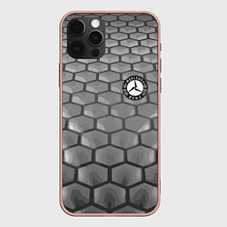 Чехол для iPhone 12 Pro Max Mercedes-Benz pattern, цвет: 3D-светло-розовый