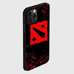 Чехол для iPhone 12 Pro Max DOTA 2 БРЫЗГИ КРАСОК ДОТА 2 ЛОГО, цвет: 3D-черный — фото 2