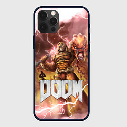 Чехол для iPhone 12 Pro Max Брутальный DoomGay Hell rock, цвет: 3D-черный