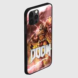 Чехол для iPhone 12 Pro Max Брутальный DoomGay Hell rock, цвет: 3D-черный — фото 2