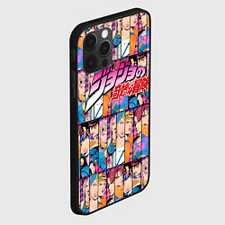 Чехол для iPhone 12 Pro Max JOJOS BIZARRE ADVENTURE HEROES ЦВЕТНОЙ, цвет: 3D-черный — фото 2