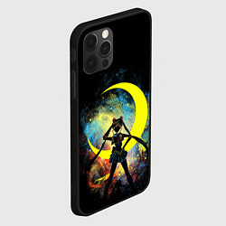 Чехол для iPhone 12 Pro Max Sailormoon Сейлормун на фоне звезд, цвет: 3D-черный — фото 2